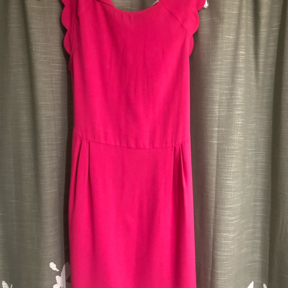 Hot pink A New Day scallop sleeve dress